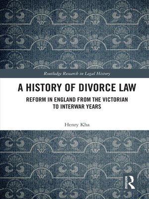 cover image of A History of Divorce Law